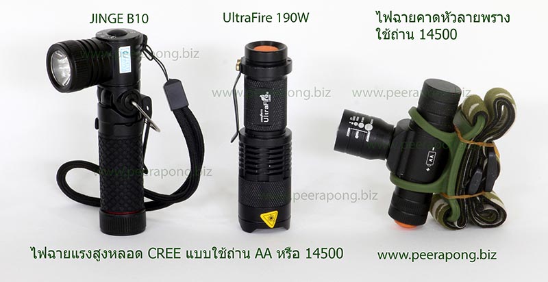 UltraFire 190W, Headlight 14500, JING GE B10